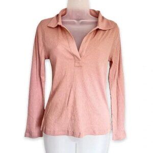J.Crew Womens Tencel Blend Long Sleeve Collared Top Size M